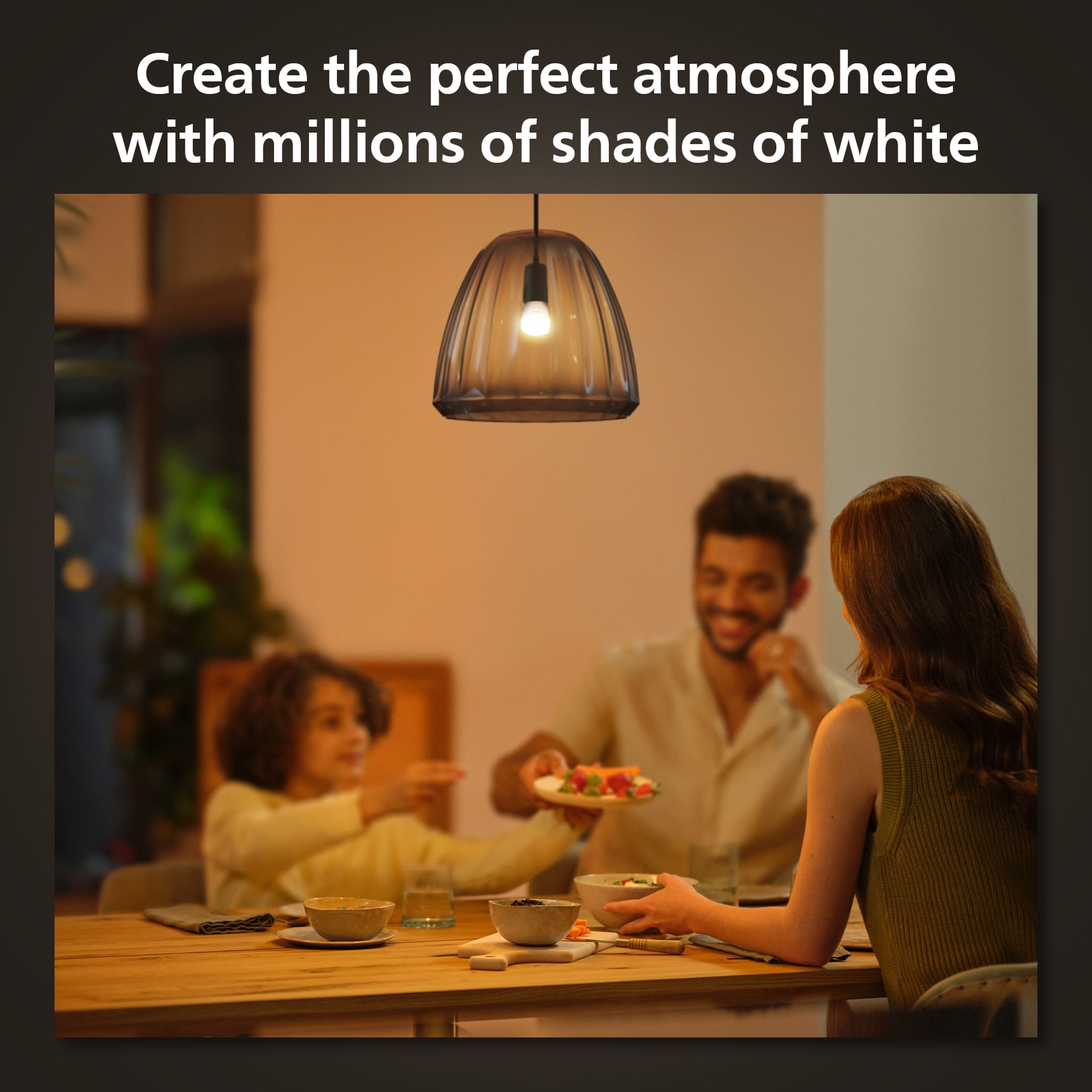 Philips Hue Luster Kuleformet LED-pære White Ambiance E14 470 lm 2-pk.
