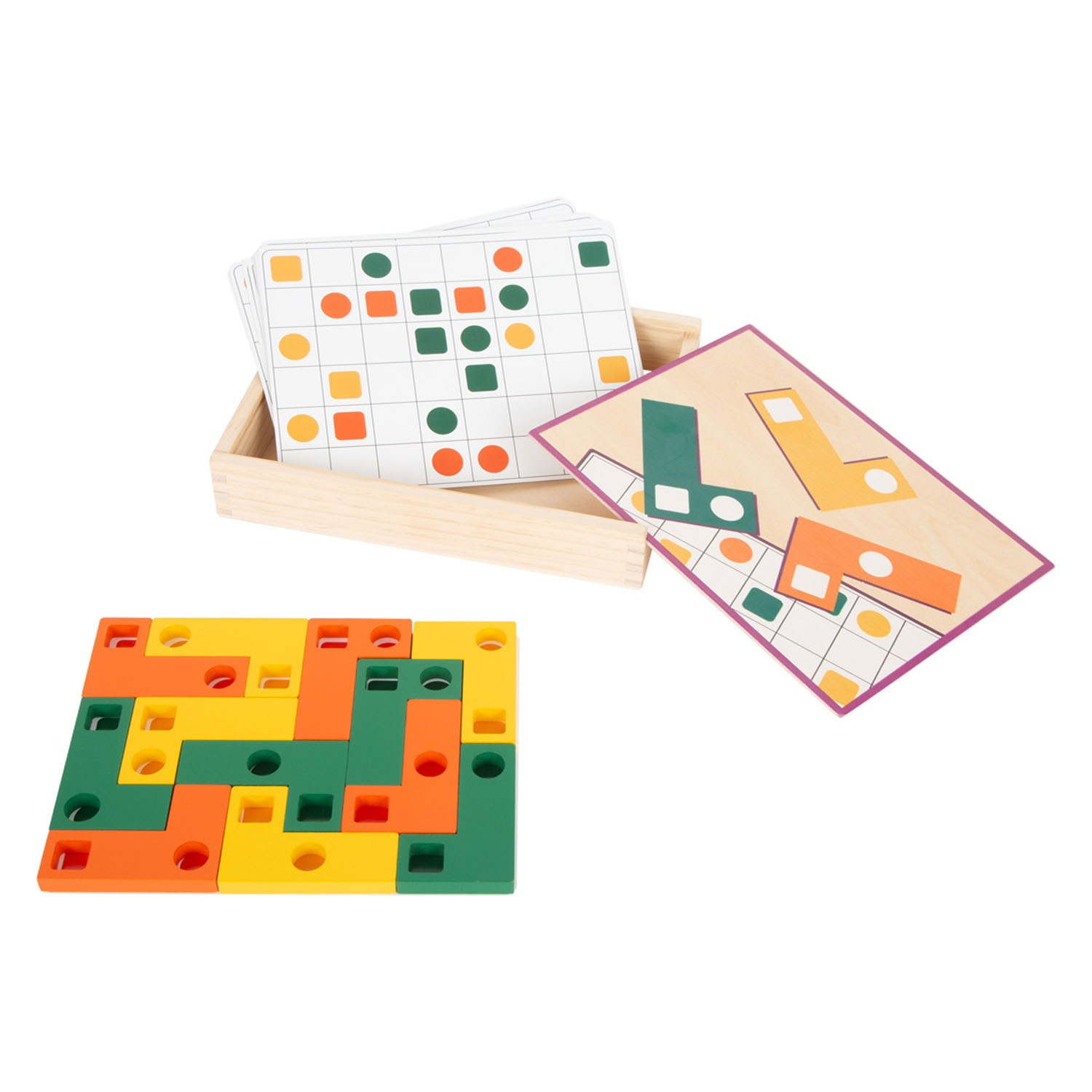 Small Foot-Houten Geometrische Vormenpuzzel