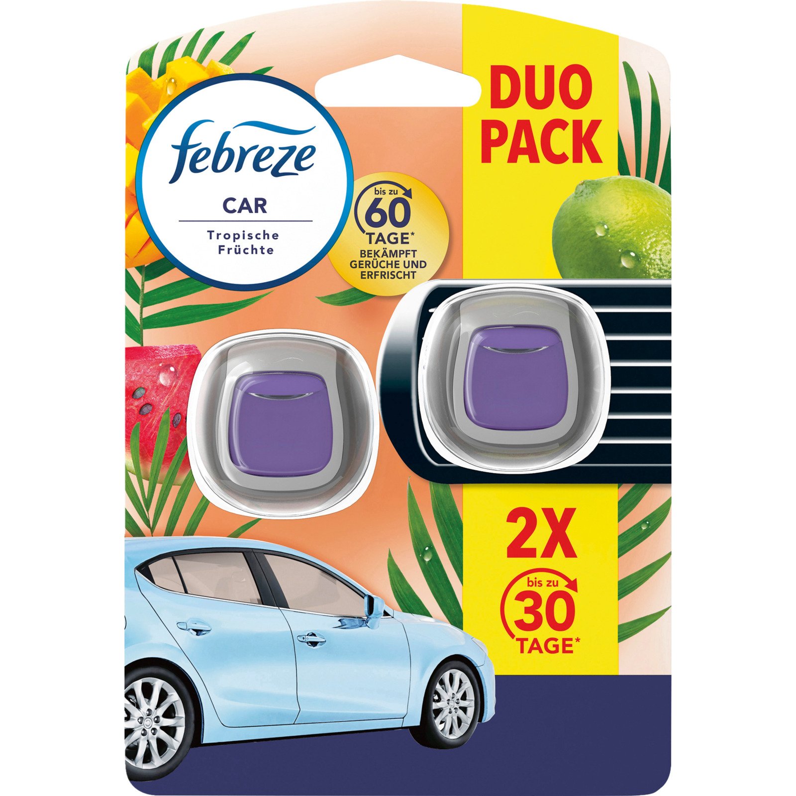 Febreze Car Lufterfrischer Tropische Früchte Duo-Pack
