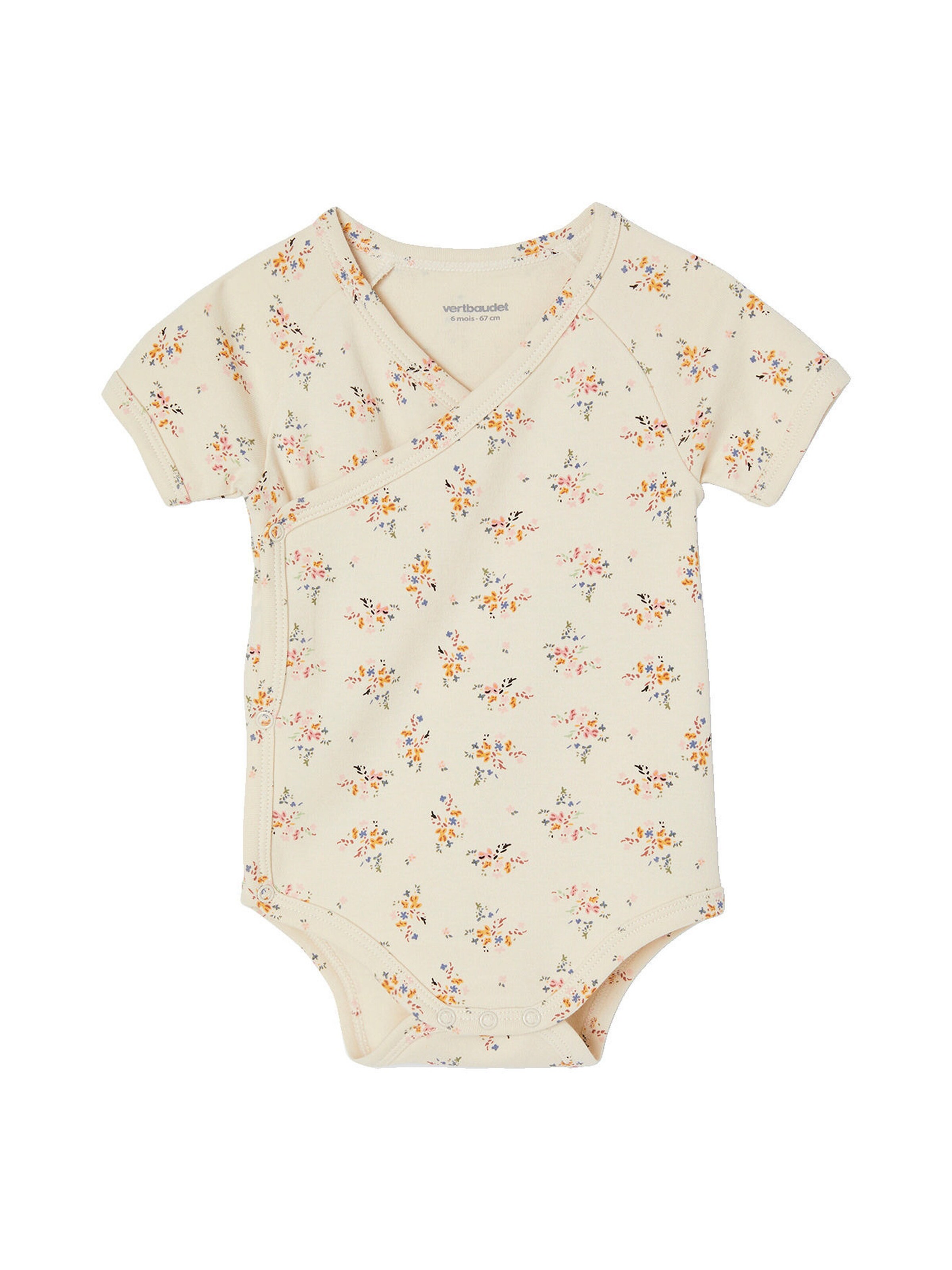 Vertbaudet 5er-Pack Baby Wickelbodys hellrosa