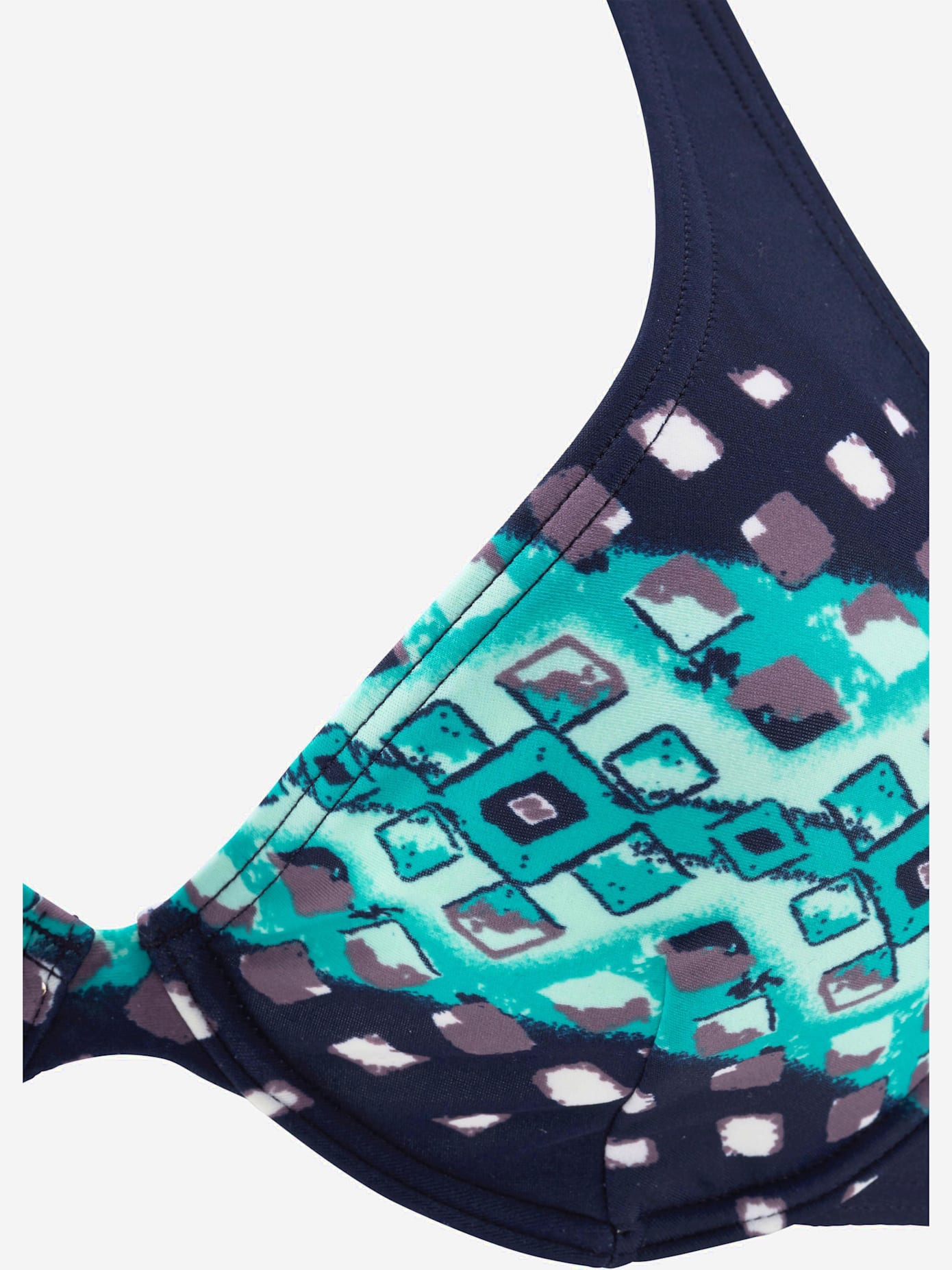 Maillot de bain à armatures motif à losanges tendance