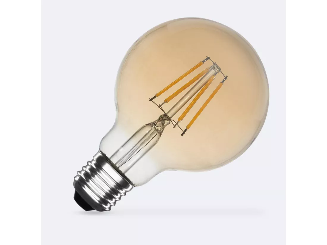 Ampoule LED Filament E27 6W 540 lm G80 Gold No Flicker 2700K Blanc chaud