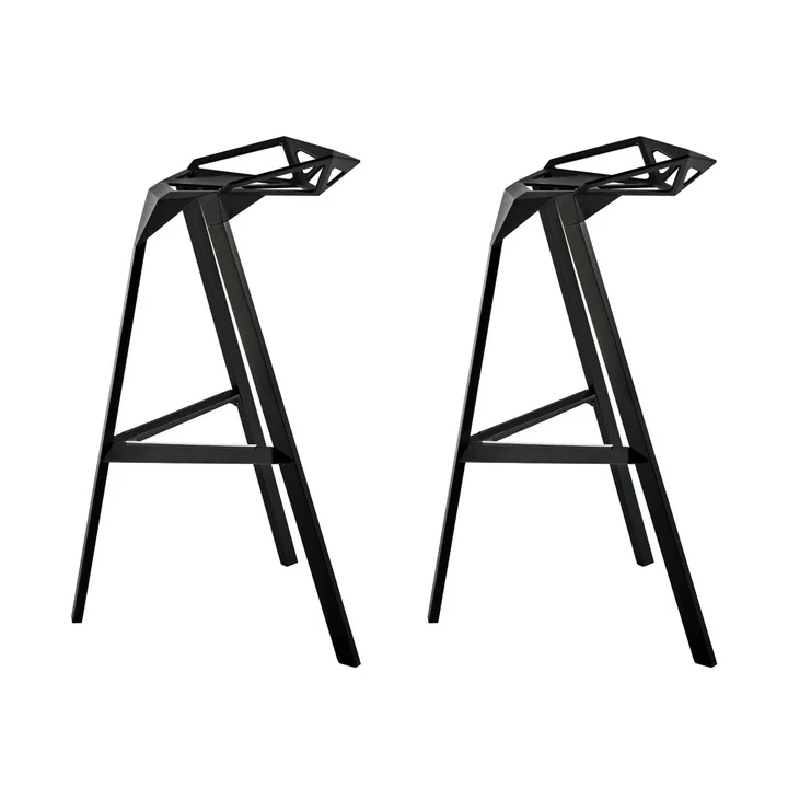 Magis - Stool One Hocker, H 74 cm, schwarz (2er-Set)