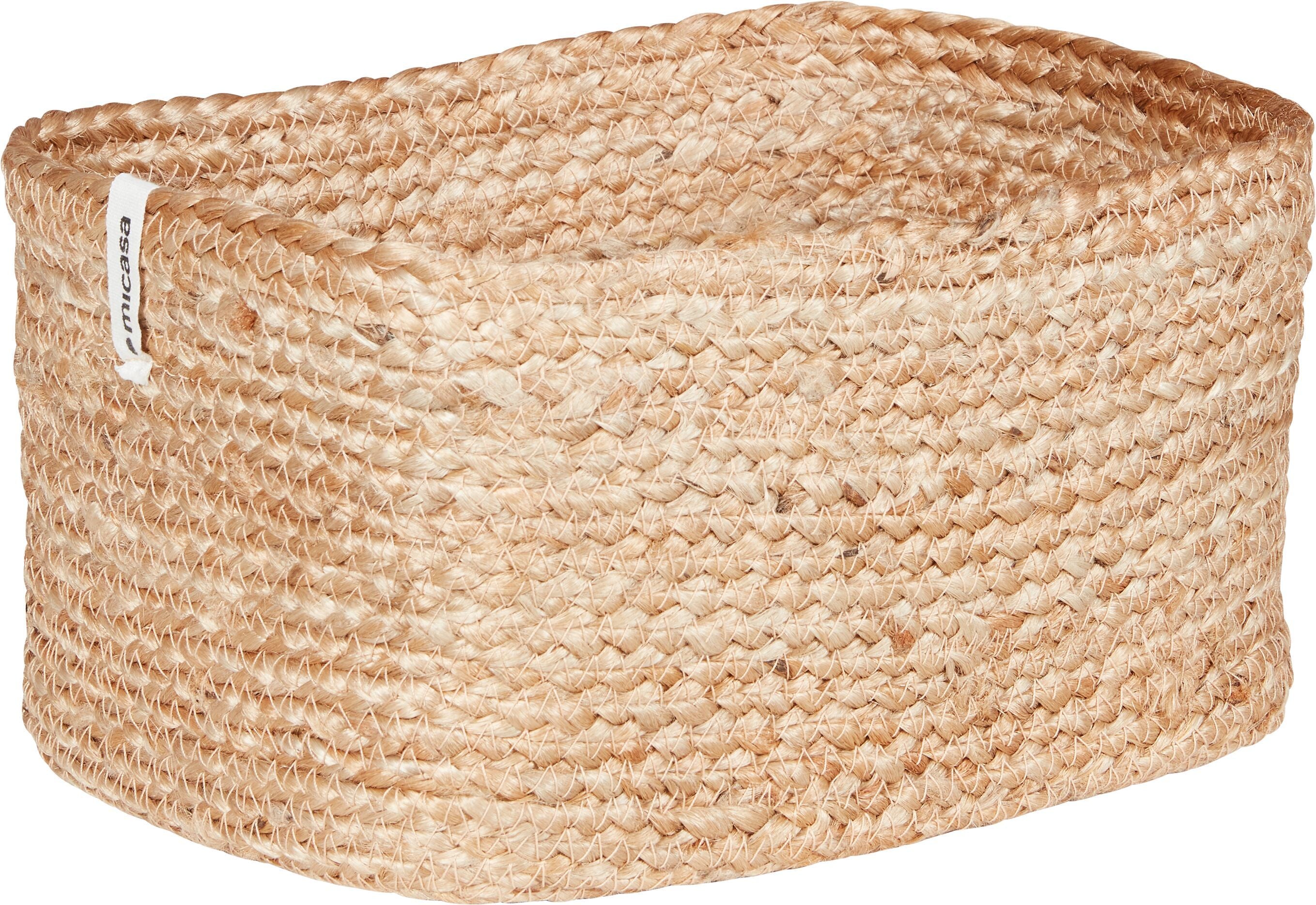 OLIVA Jutekorb natur ohne Henkel30x22x17 - Natur / B: 22.0 cm x T: 30.0 cm x H: 17.0 cm