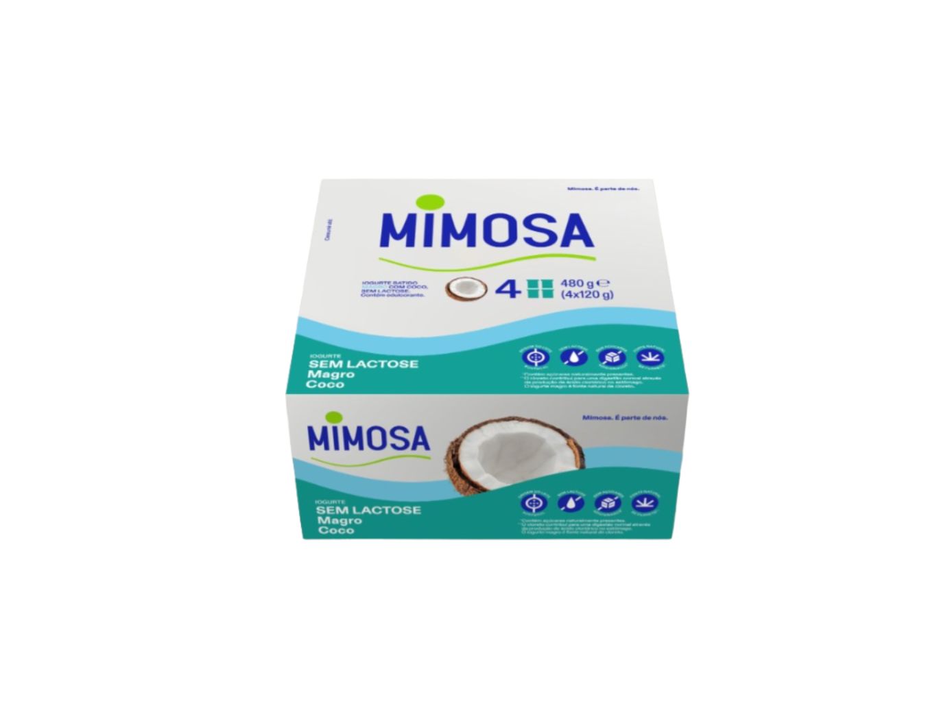 IOGURTE SEM LACTOSE MIMOSA MAGRO COCO 4X120 G