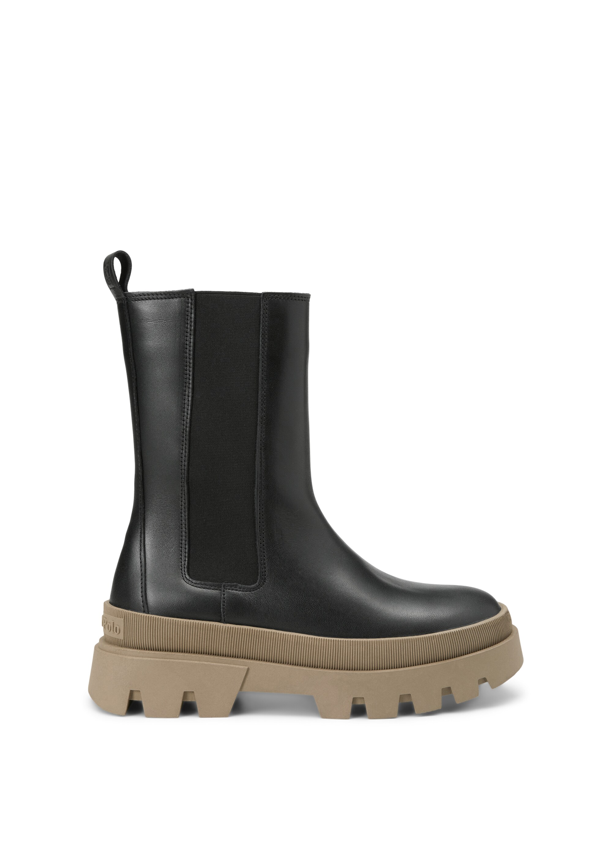Hoher Chelsea-Boot aus glattem Kalbleder