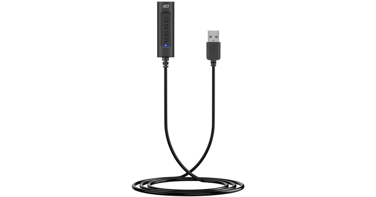 ACT ConnectivityUSB-A externe geluidskaart  (Zwart)