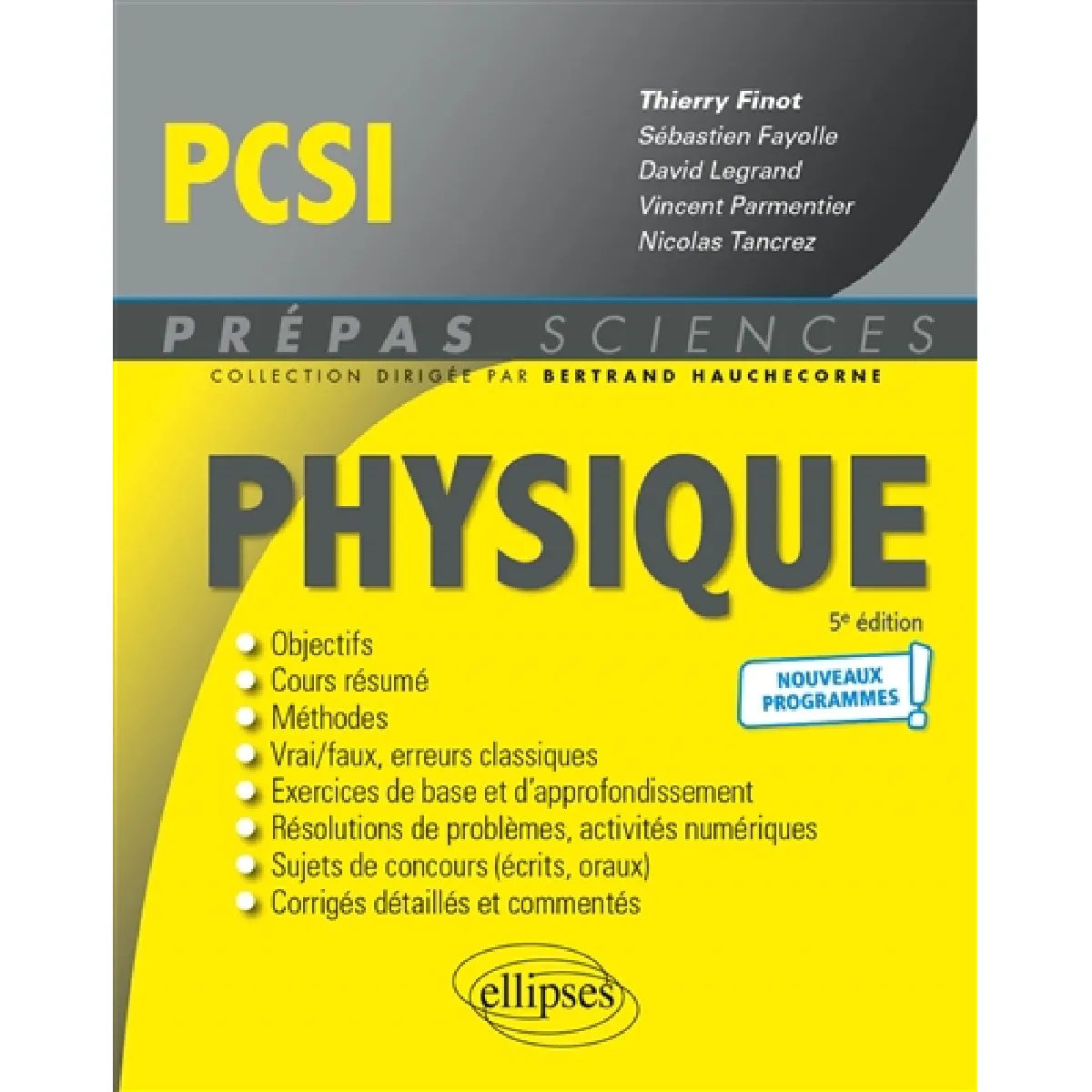 Physique PCSI : nouveaux programmes