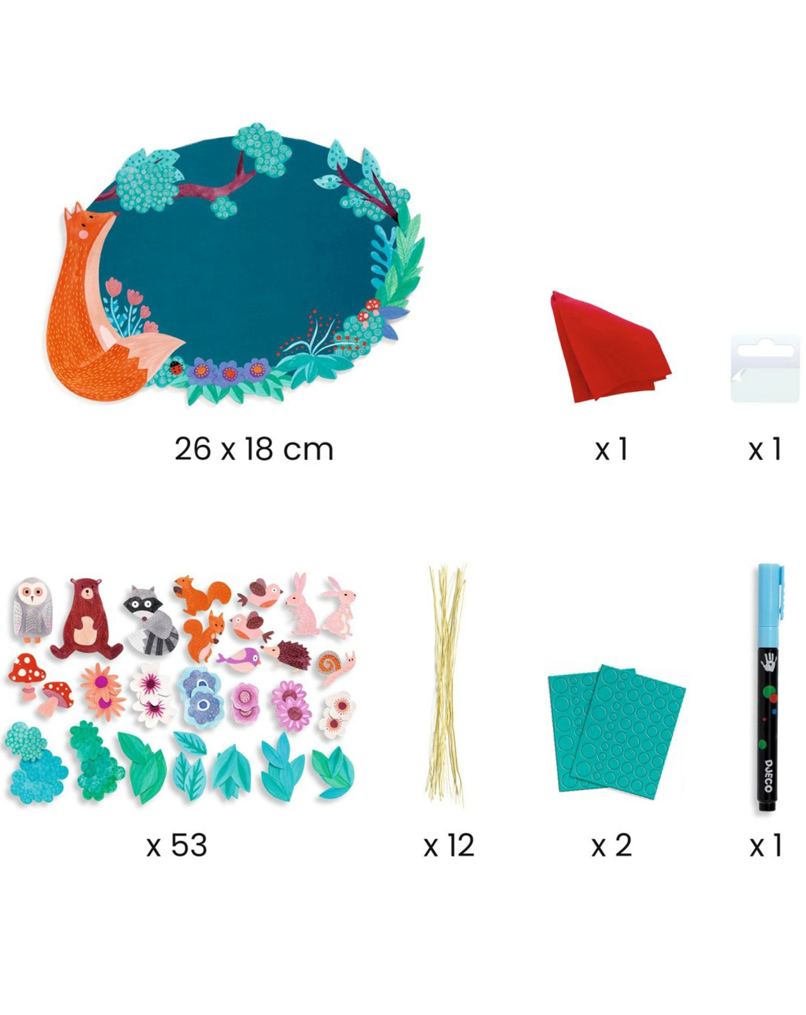 Bastel-Set DIY: TÜRSCHILD WALD