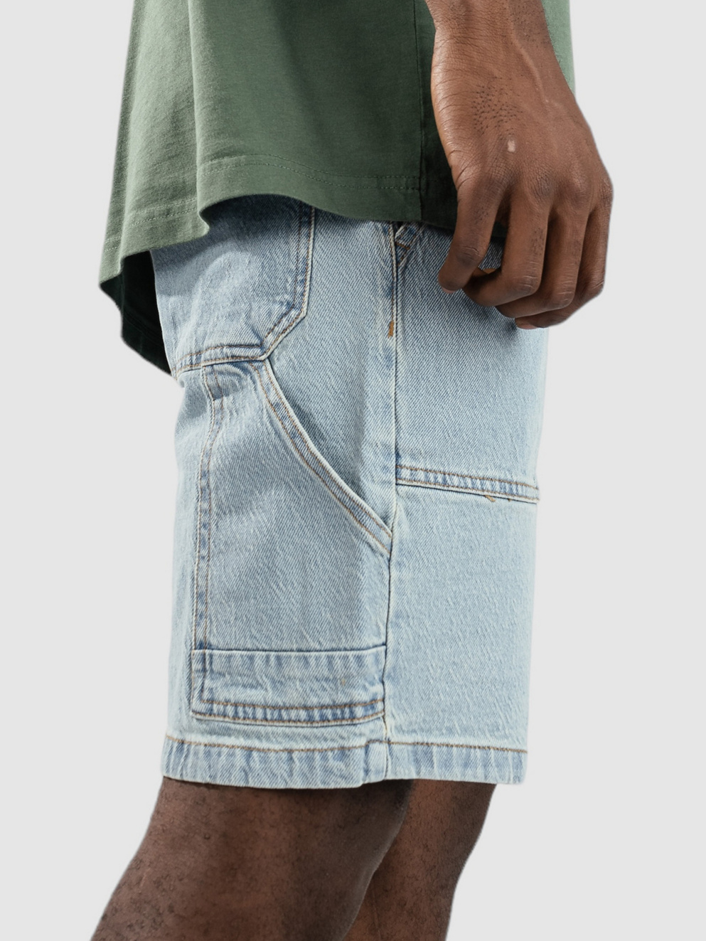 Denim Project Utilty Loose Shorts light blue washed
