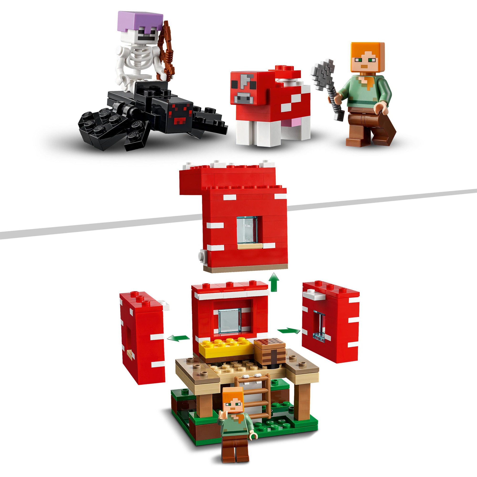 LEGO Konstruktionsspielzeug Minecraft Das Pilzhaus