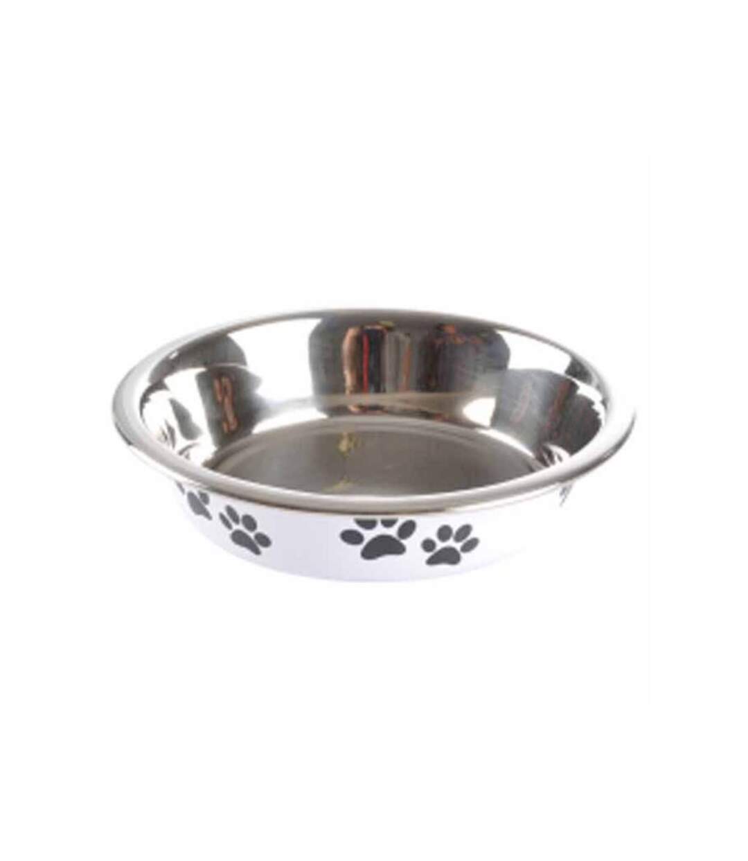 Paris Prix - Gamelle Pour Chien & Chat motifs Pattes 12cm Blanc