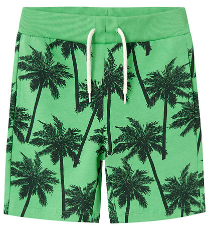 Name It Sweatshorts - NmmJusper - Green Fichte m. Palmer
