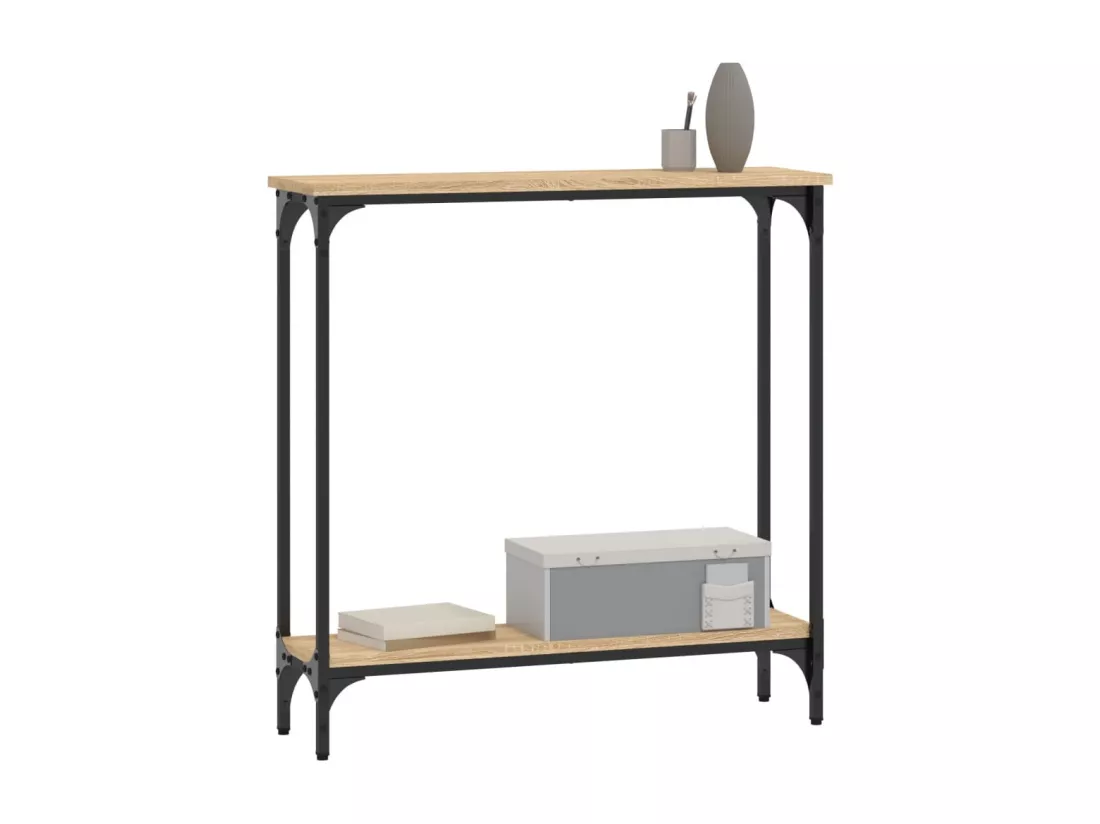 Table console chêne sonoma 75x22,5x75 cm bois d'ingénierie