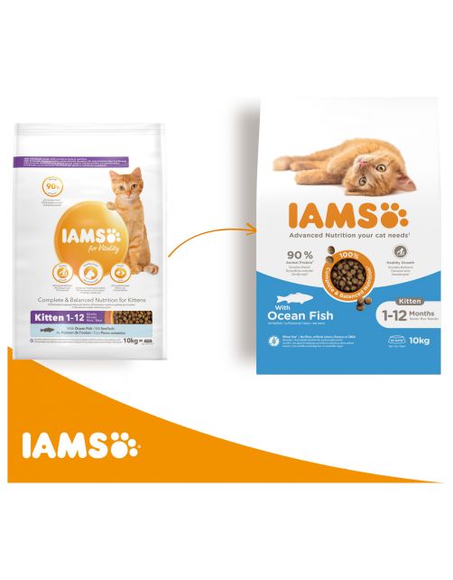 Iams Kitten & Junior Zeevis - Kattenvoer