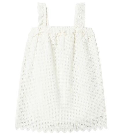 Lil' Atelier Kleid - NmfJulianne - Kokosmilch m. Lochmuster