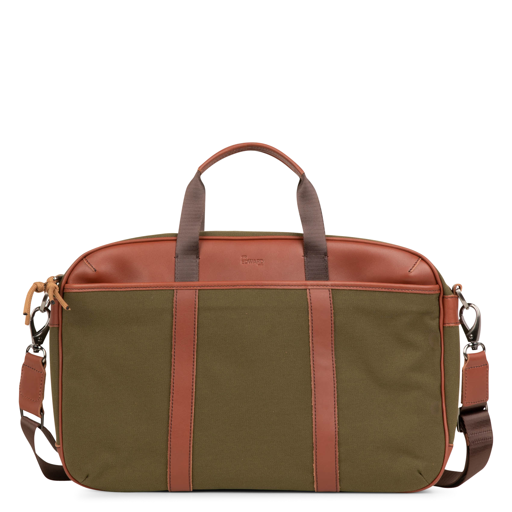 EPSILON - Porte documents aspect bi matière en cuir| Kaki