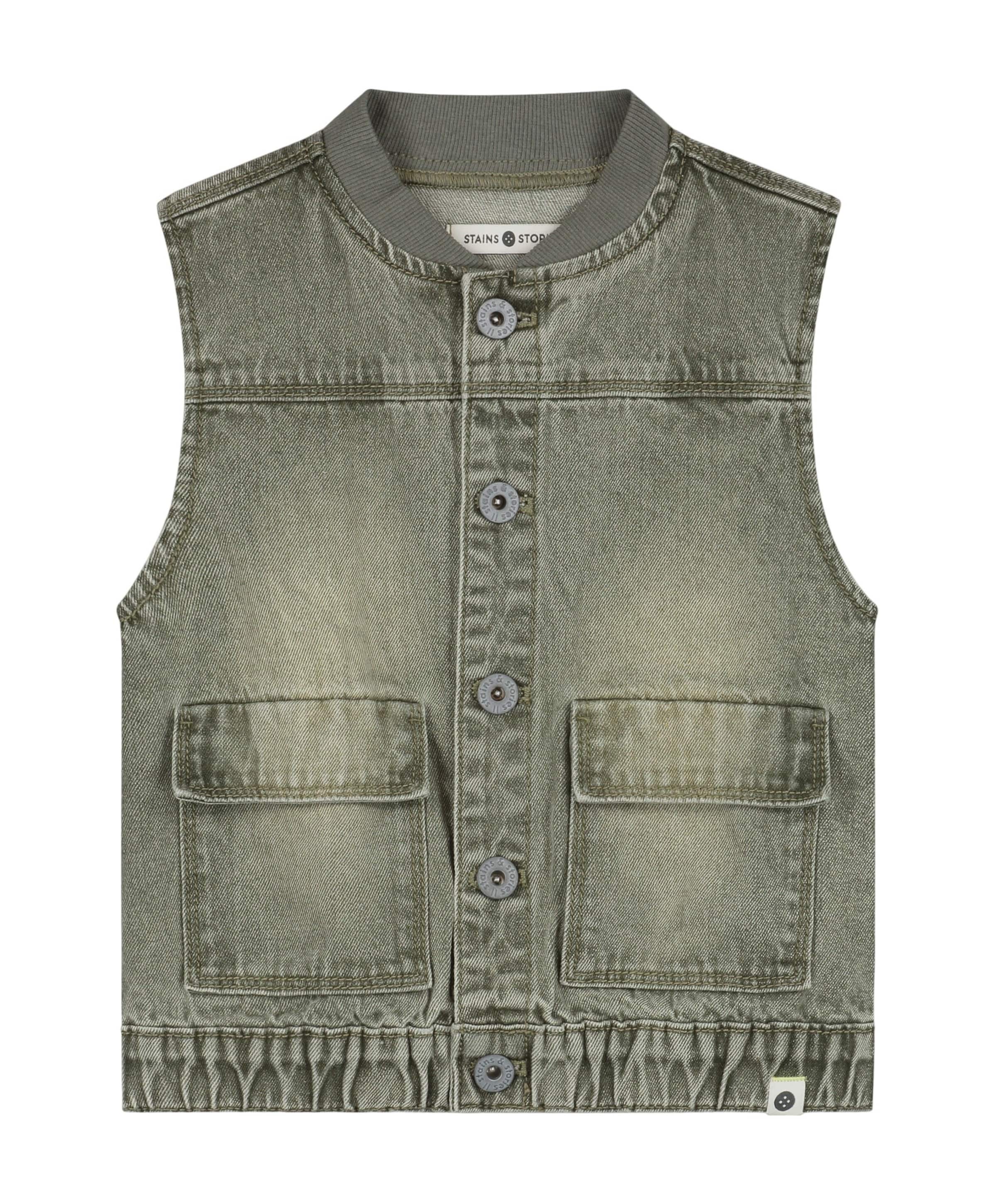 Stains & Stories Jongens bodywarmer groen