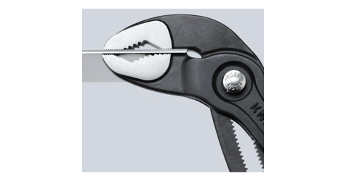 KNIPEXCobra 250 mm 87 01 250 zweedse- / waterpomp-tang  (Rood, Getande grijpvlakken, Doorgestoken scharnier )