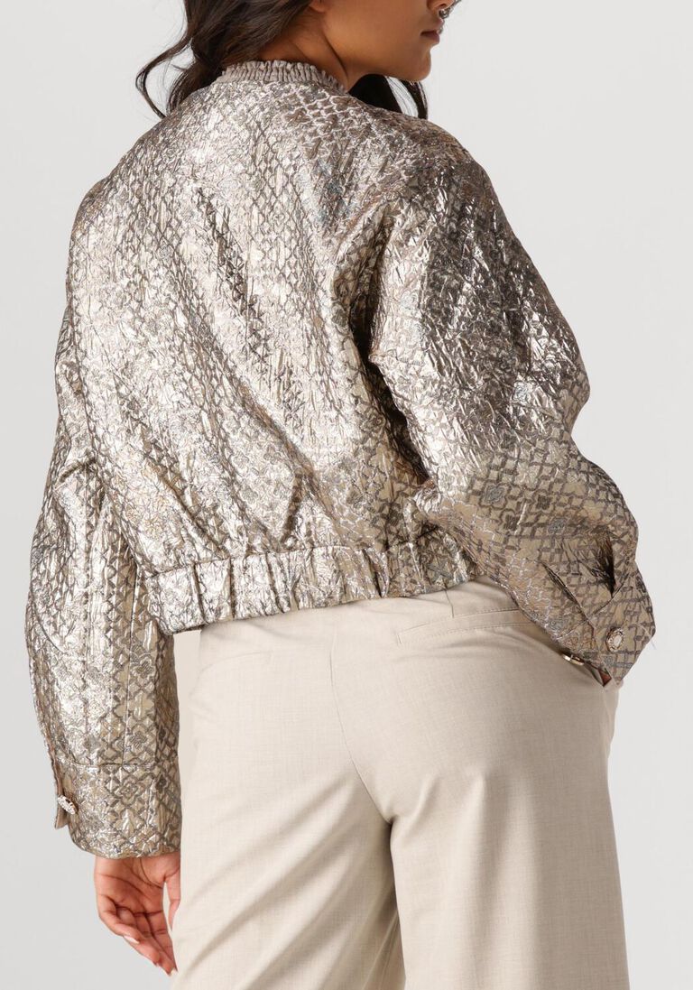 beige summum jack jacket lurex jacquard