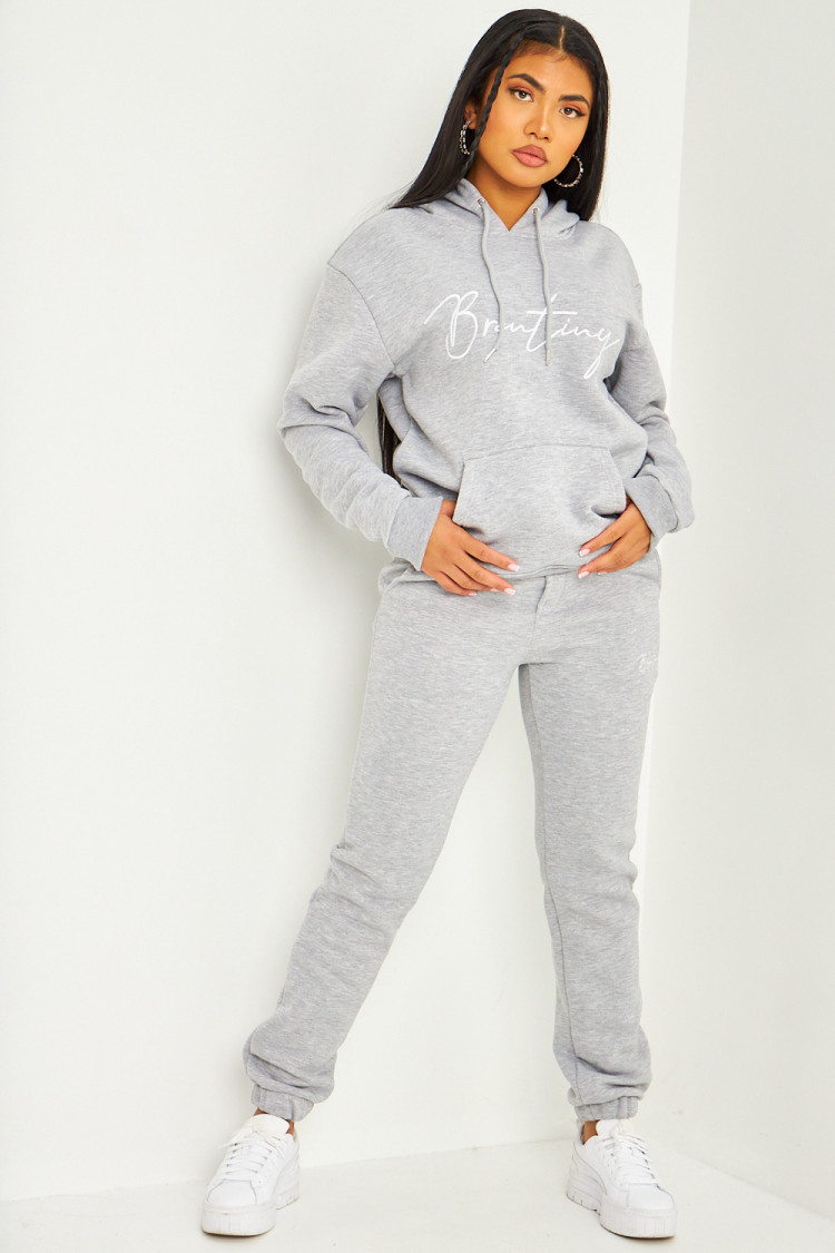 Sweat à capuche gris Brentiny