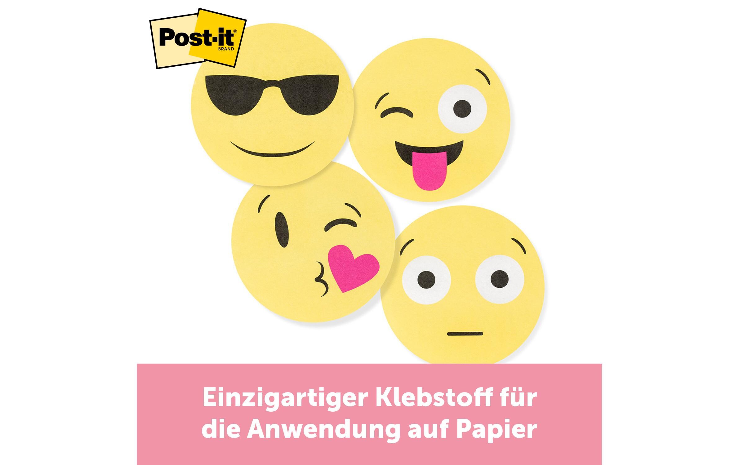 Notizzettel Post-it Face Designs, 2 Blöcke à 30 BlattHaftnotizen Post-it Gesichter-Motive