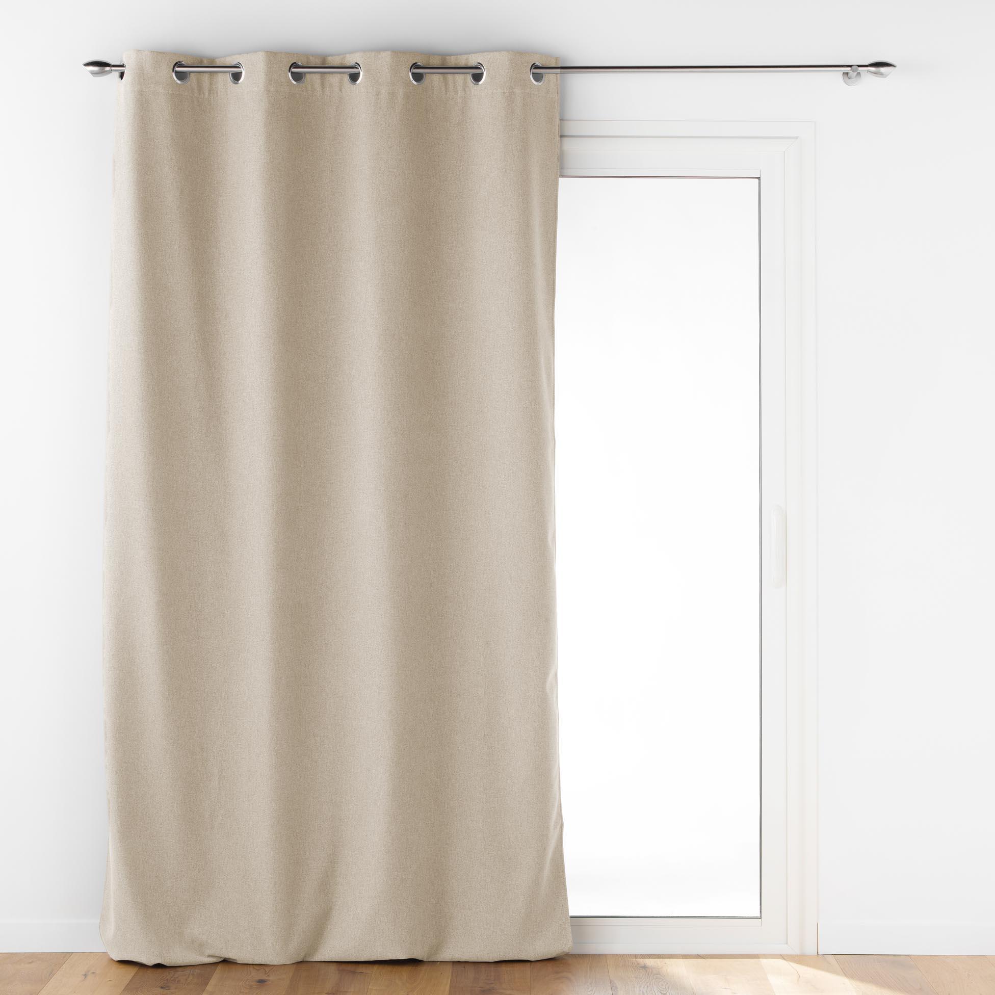 RIDEAU OEILLETS 140X260CM ISOLANT UNI JUPITER LIN