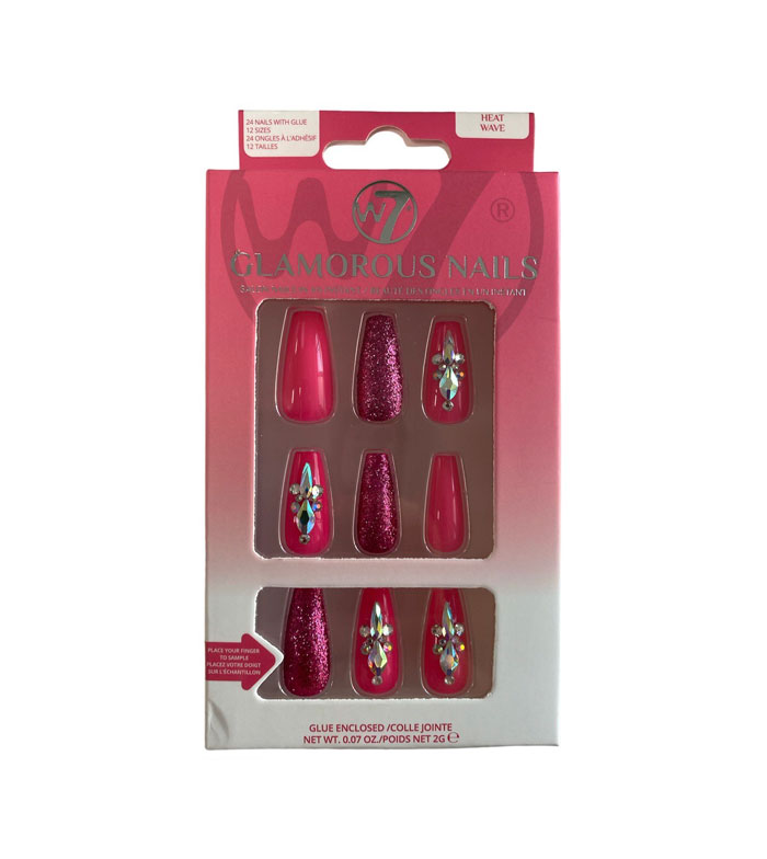 W7 - Unhas postiças Glamorous Nails - Heat Wave