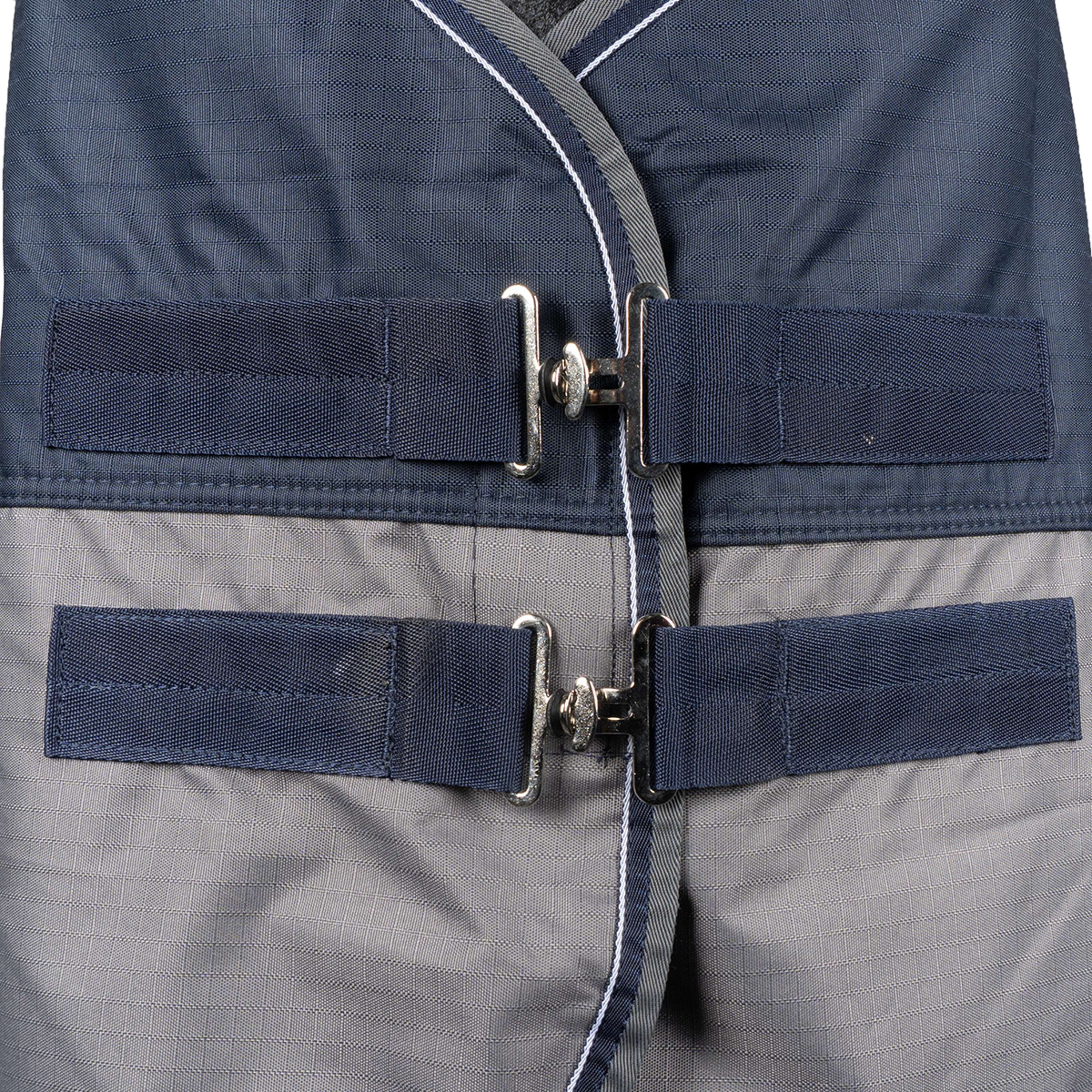 EQUITHÈME Outdoordeken Tyrex 600 D Polar Fleece 0g Marineblauw/Grijs