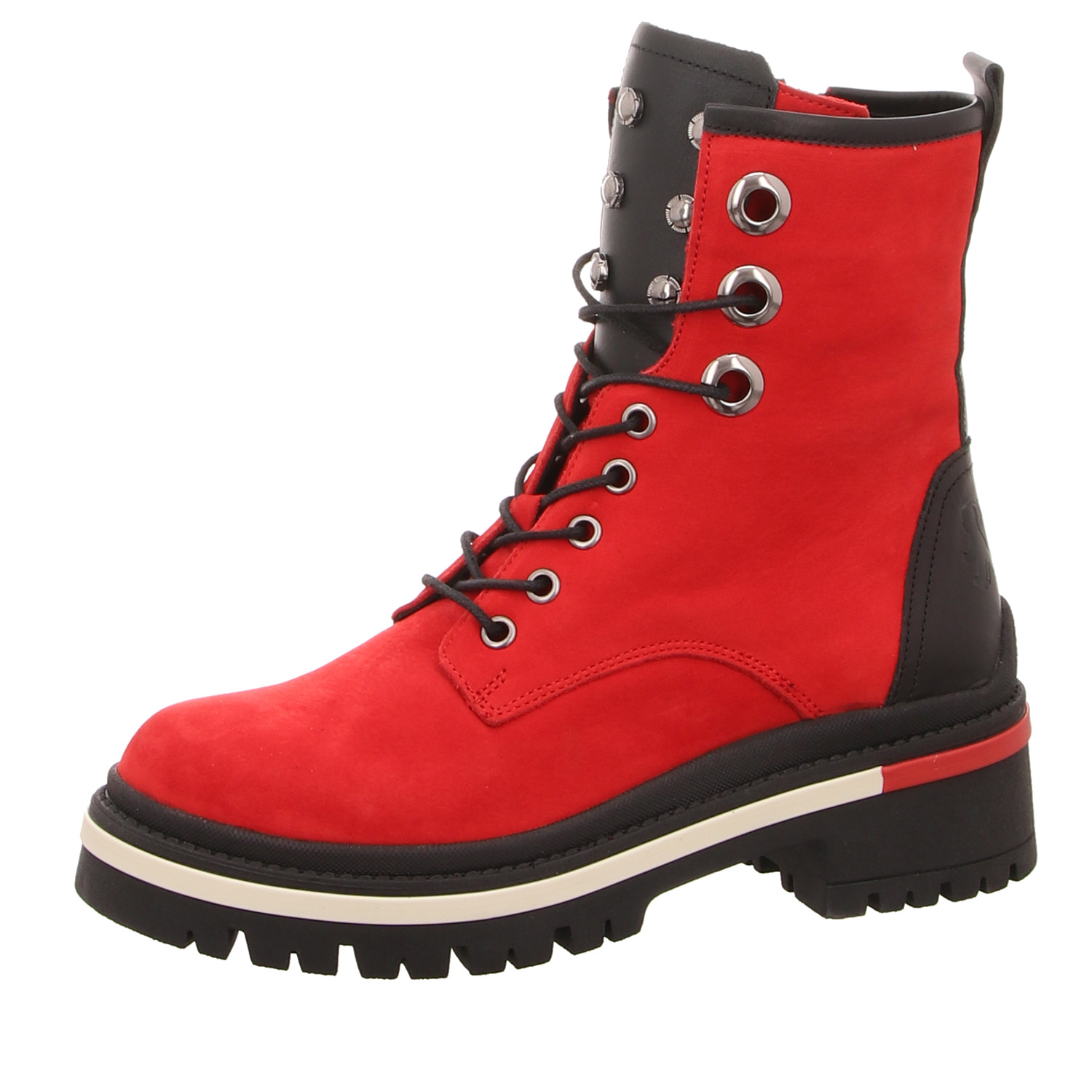 2 GO Shoes Schnür-Stiefelette rot