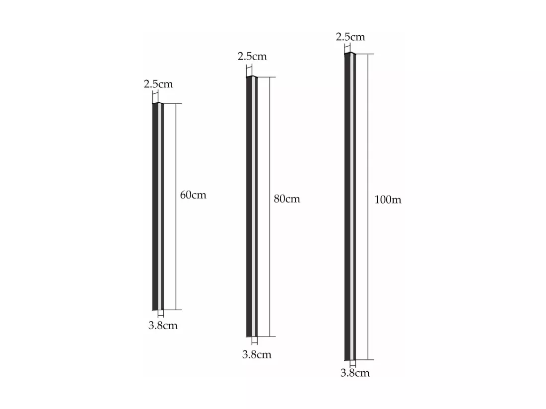 NETTLIFE Lot de 2 appliques murales LED intérieur moderne 80CM 27W couloir haut bas blanc chaud noir