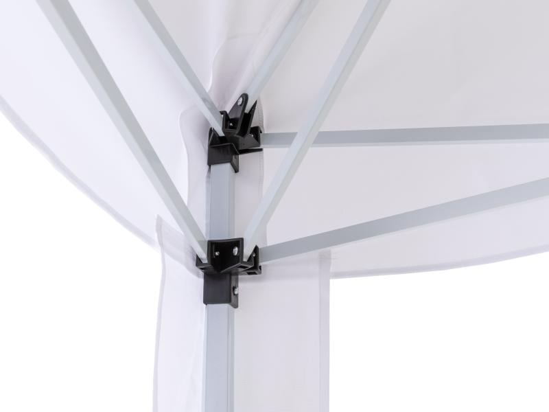 COCON Pavillon F00413, 3 x 3 m, faltbar, Weiss Schutz vor Sonneneinstrahlung und leichtem Nieselregen