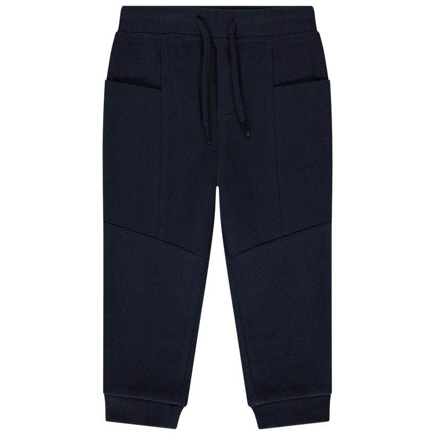 Jogging en molleton fantaisie uni pour bébé garçon - Bleu marine