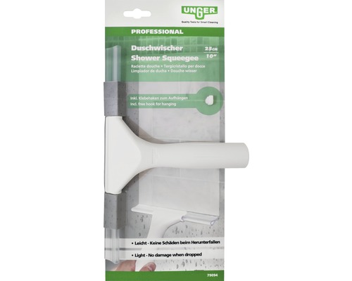 Unger douchewisser inclusief kleefhaak, wit, 25 cm
