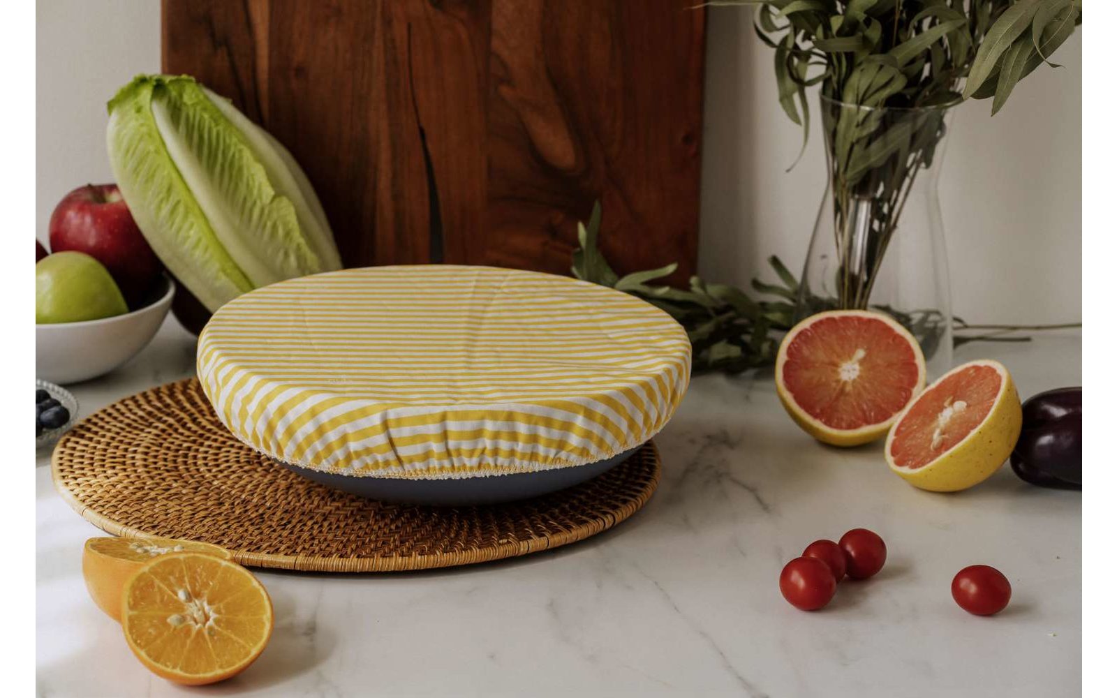 Nuts Innovations Schüsselabdeckung Textil XL Streifen und Punkte