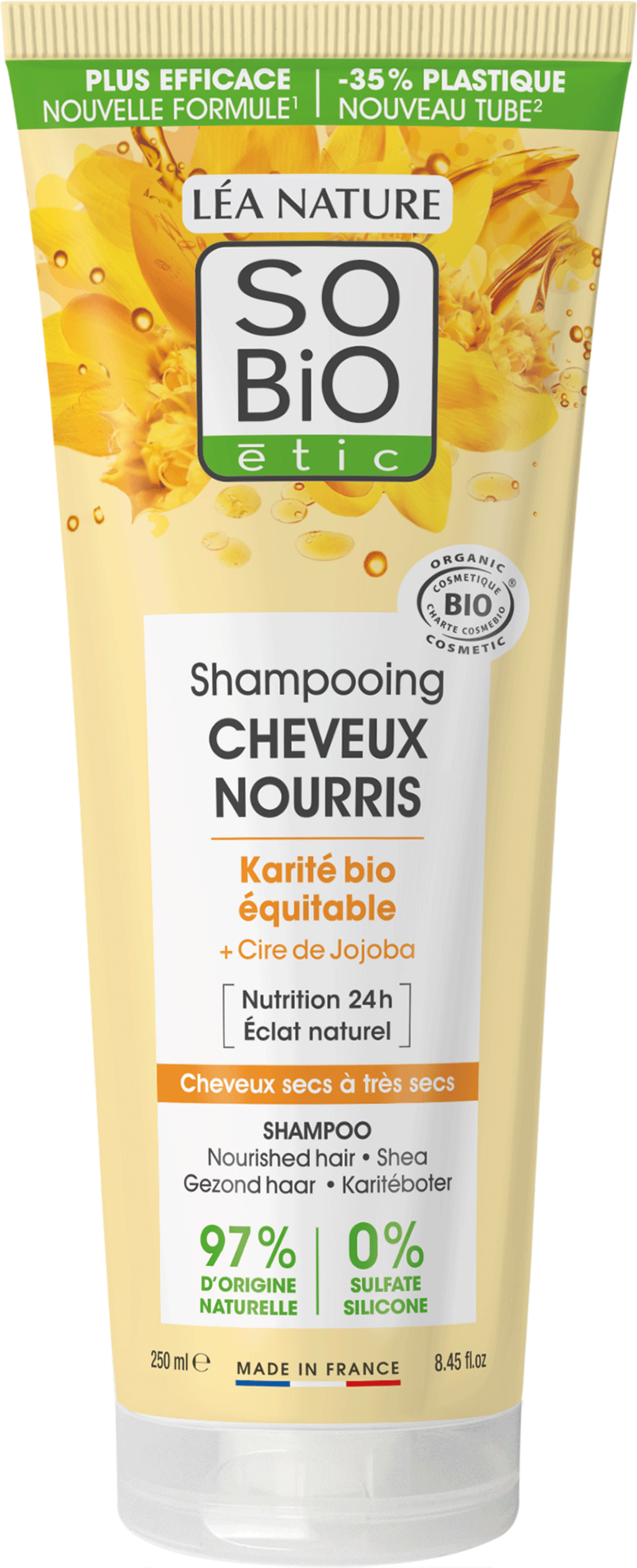 LÉA NATURE SO BiO étic  Nährendes Shampoo Sheabutter, 250 ml