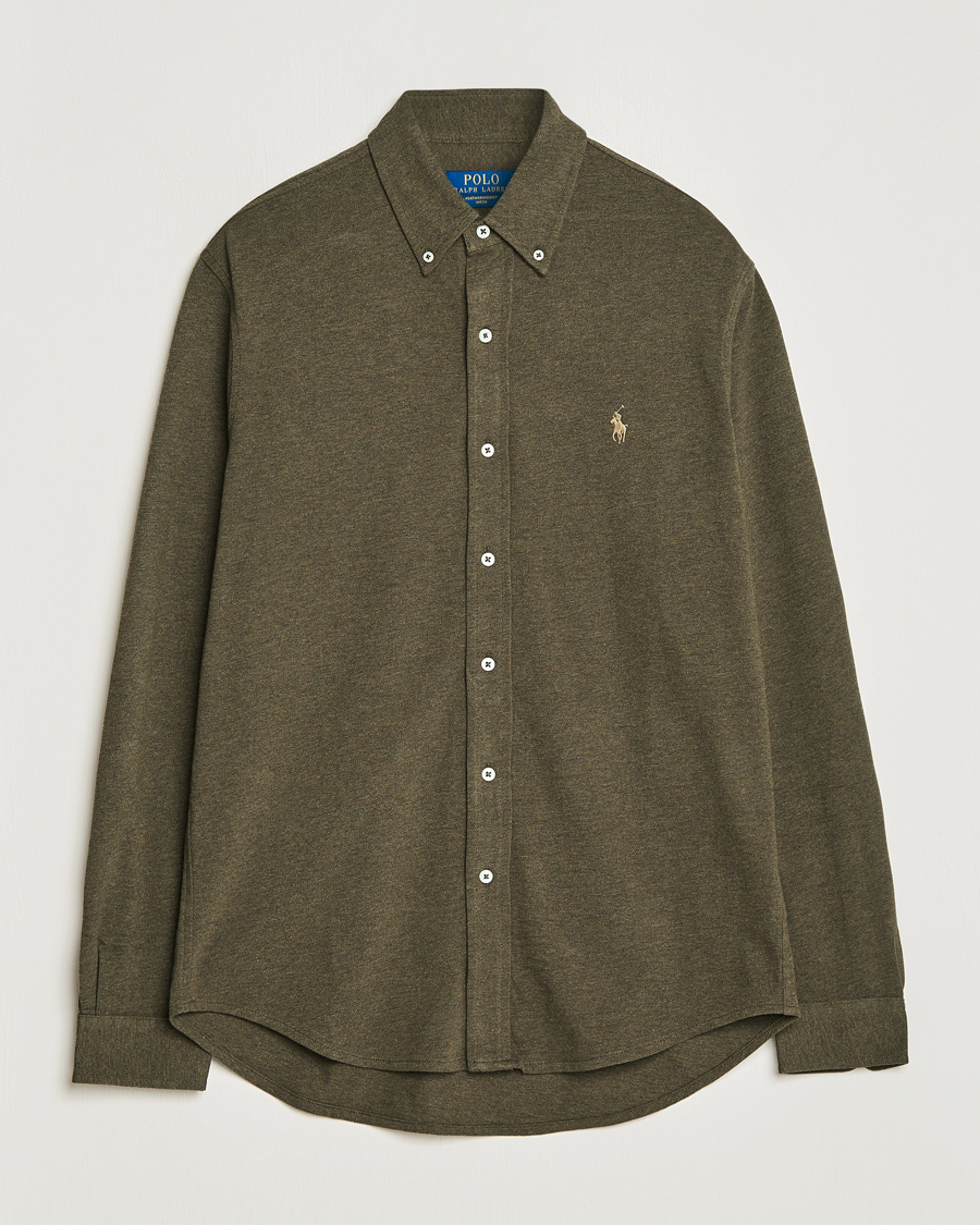 Polo Ralph Lauren Featherweight Mesh Shirt Wilson Olive Heather