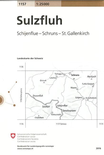 BUNDESAMT - 1157 SULZFLUH ECHELLE 1 25 000