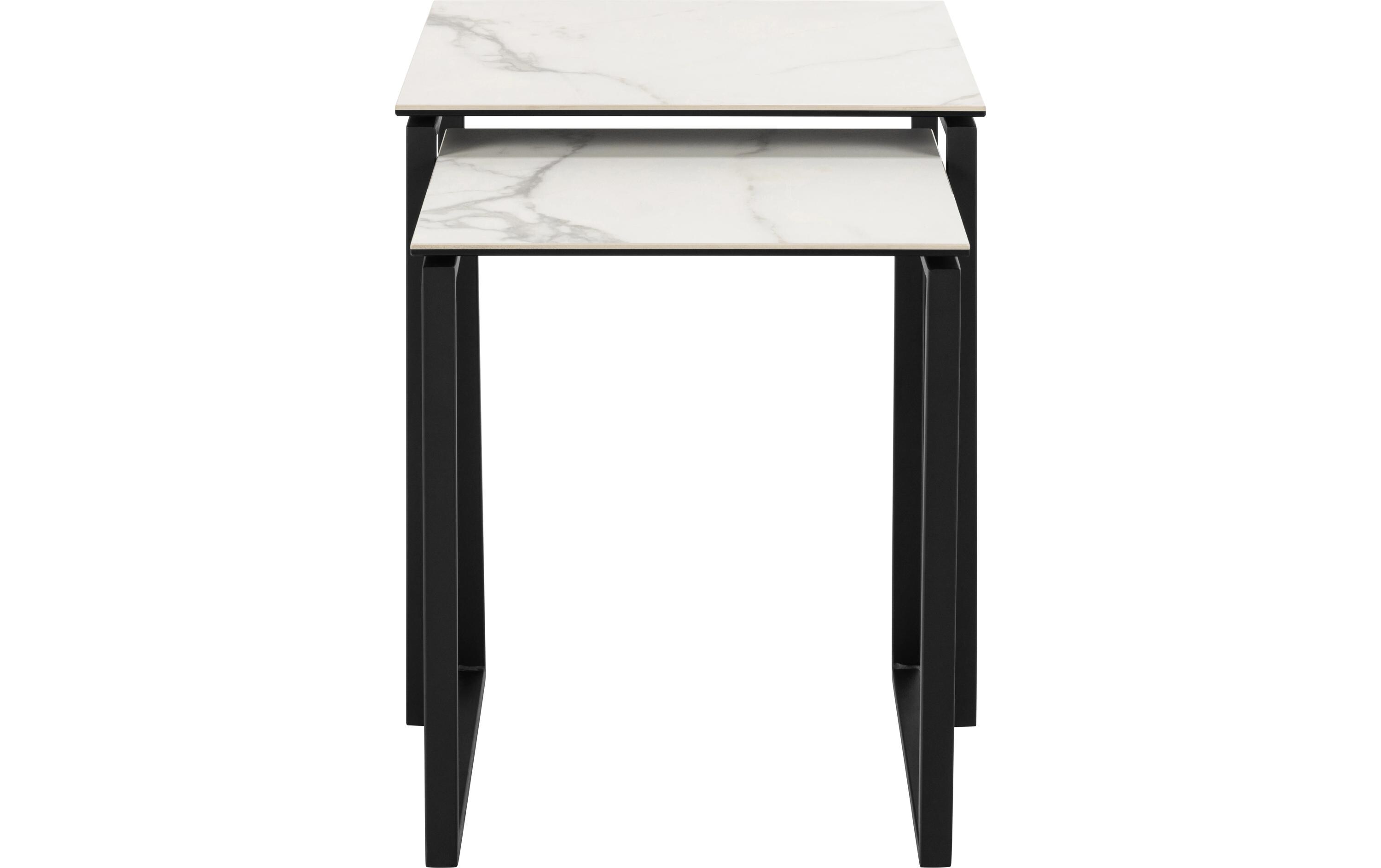 Couchtisch Katrine 2er Set 43/50 x 50/55 cm, Weiss<br>Modernes Couchtisch-Set mit 2 Tischen