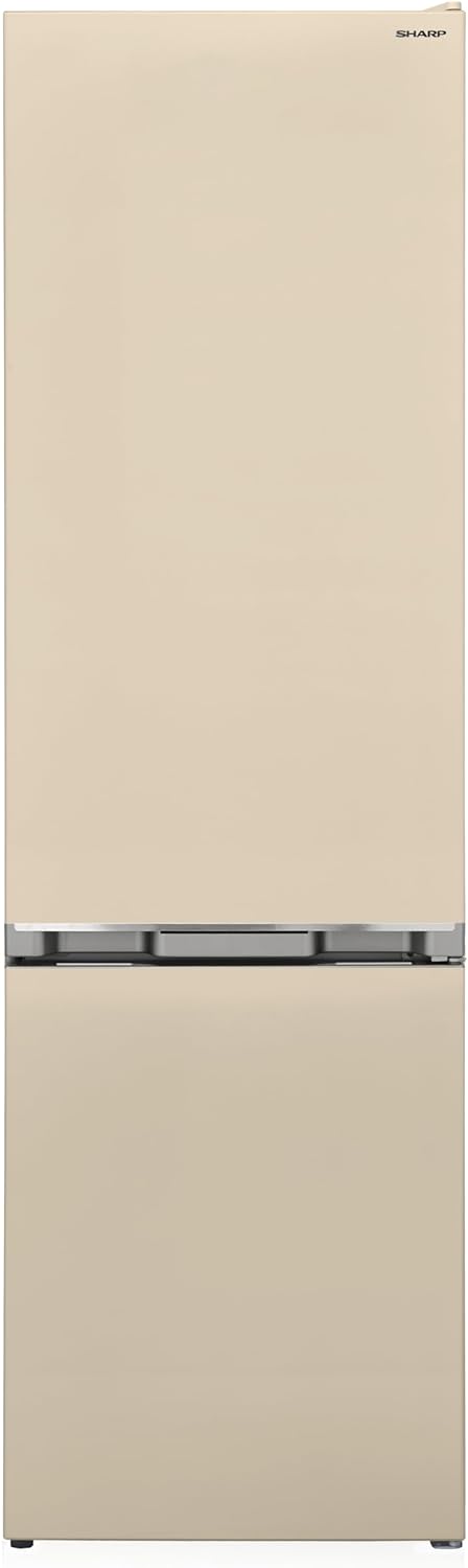 Sharp Kühl-Gefrierkombination SJ-FBB05DTXJD-EU/Breite 54 cm/Kühlteil 204 L/Gefrierteil 84 L/NanoFrost-Technologie/AdaptiFresh-Schubfach/Creme