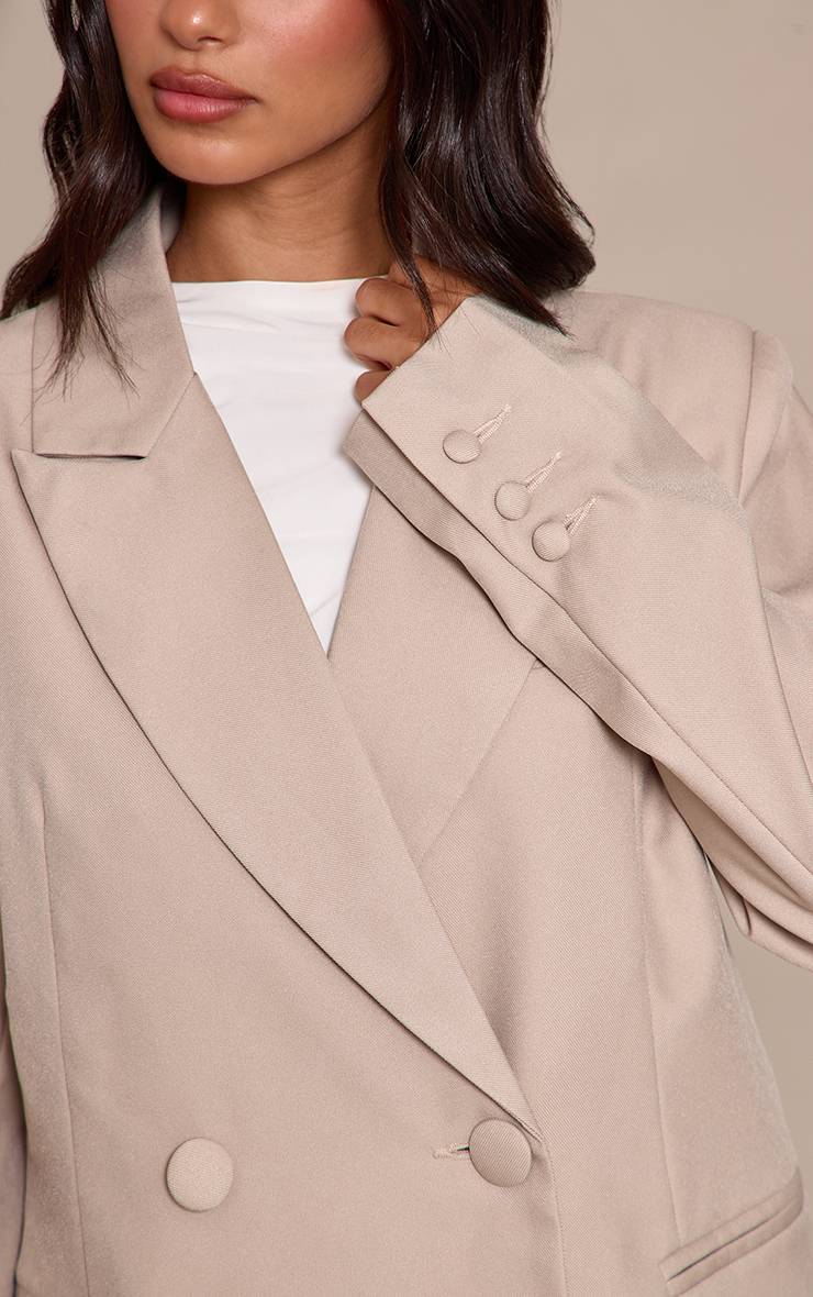 Gris Pierre Blazer Oversize Ajusté Petite