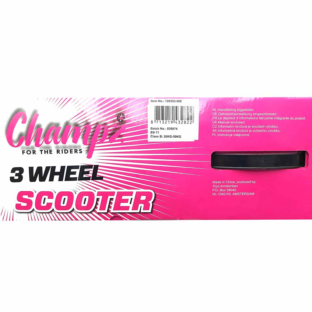 Scooter mit 3 Rädern Schwarz