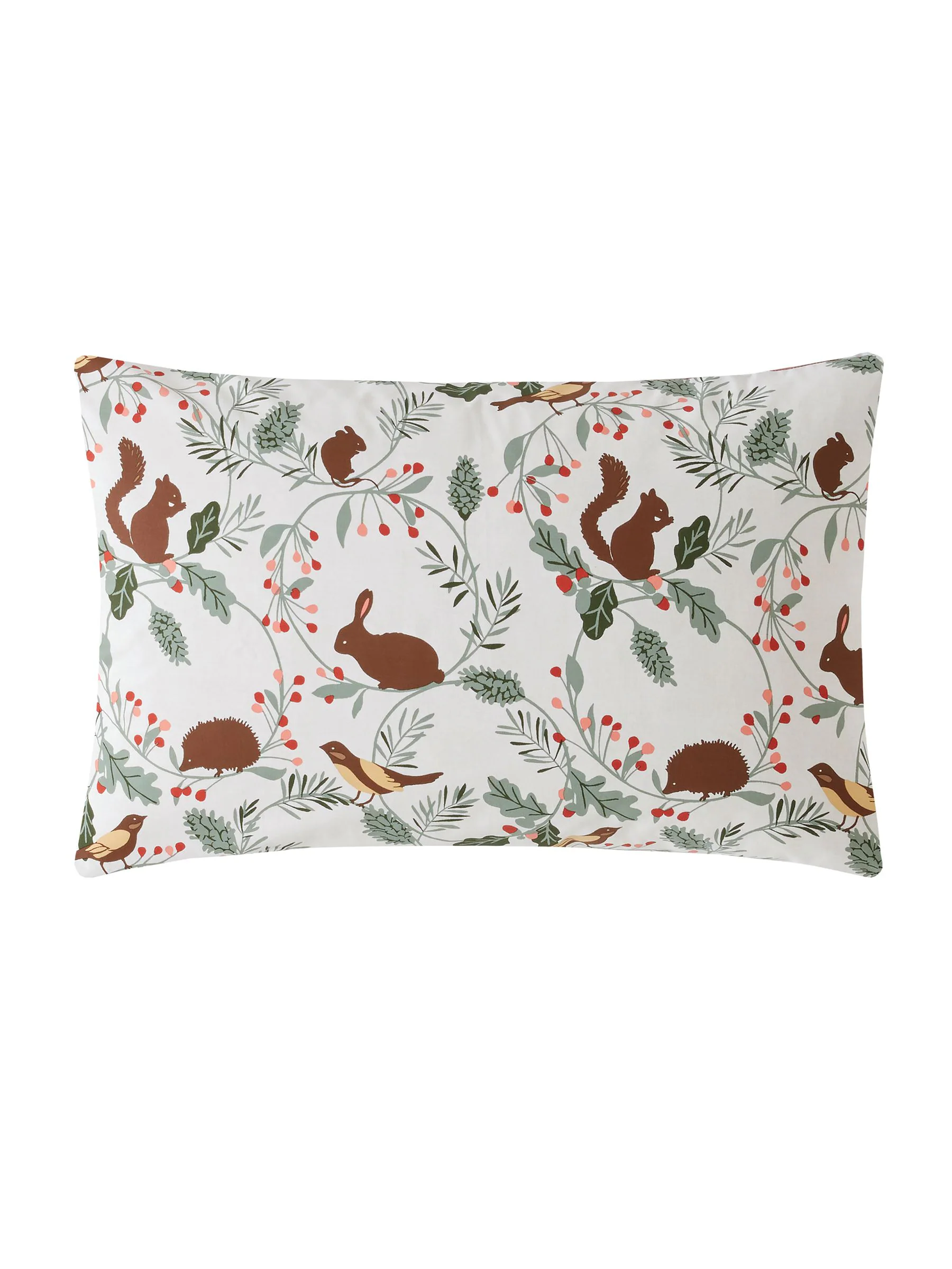 Laura Ashley Christmas 100% Cotton Autumnal Woodland Duvet Cover and Pillowcase Set