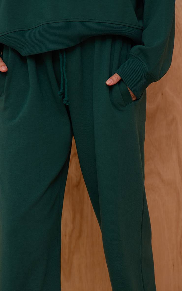 Pine Green Pantalon De Jogging Côtelé Avec Poignets Resserrés