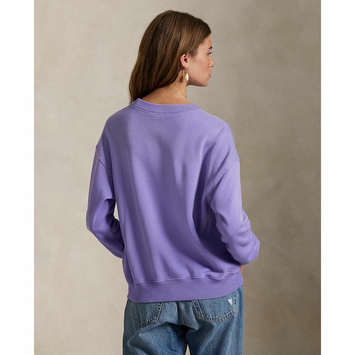 POLO RALPH LAUREN<br>Suéter com gola redonda e mangas compridas