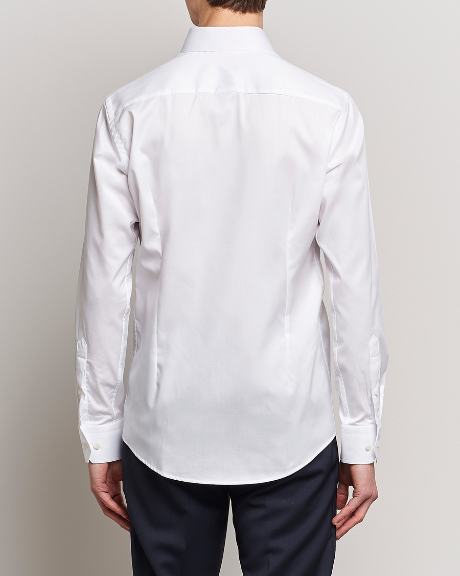 Eton Slim Fit Twill Cut Away Shirt White