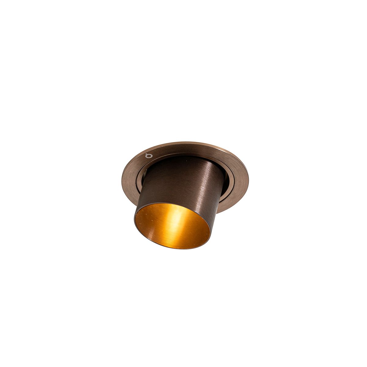 Set van 6 Moderne inbouwspot donkerbrons rond kantelbaar - Installa