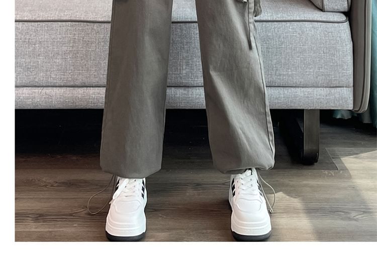 Leandra - Hoge taille, effen harembroek met trekkoord (verschillende ontwerpen)