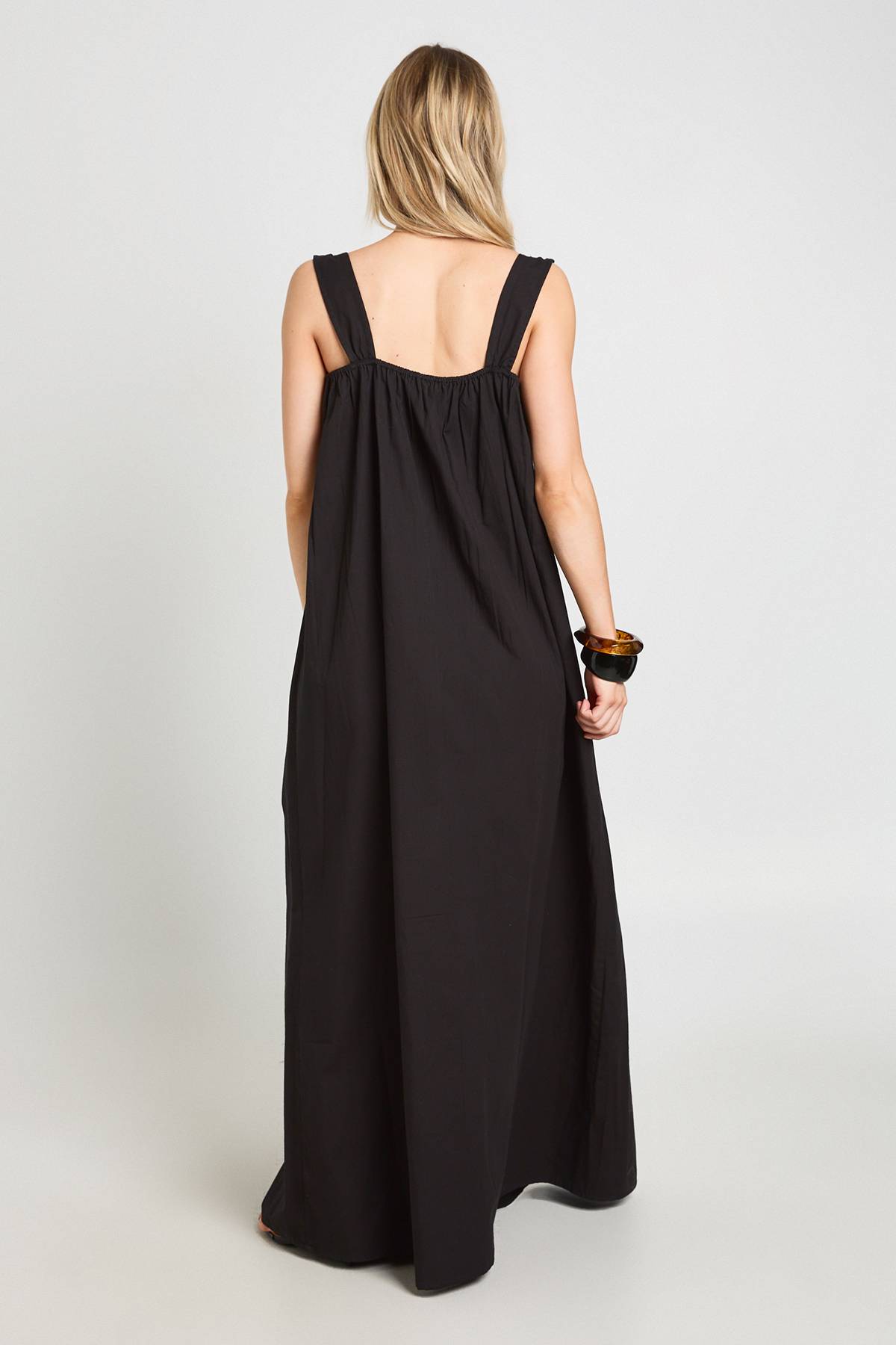 boohoo Robe Longue Smock Petite Avec Détail Nœud Devant
