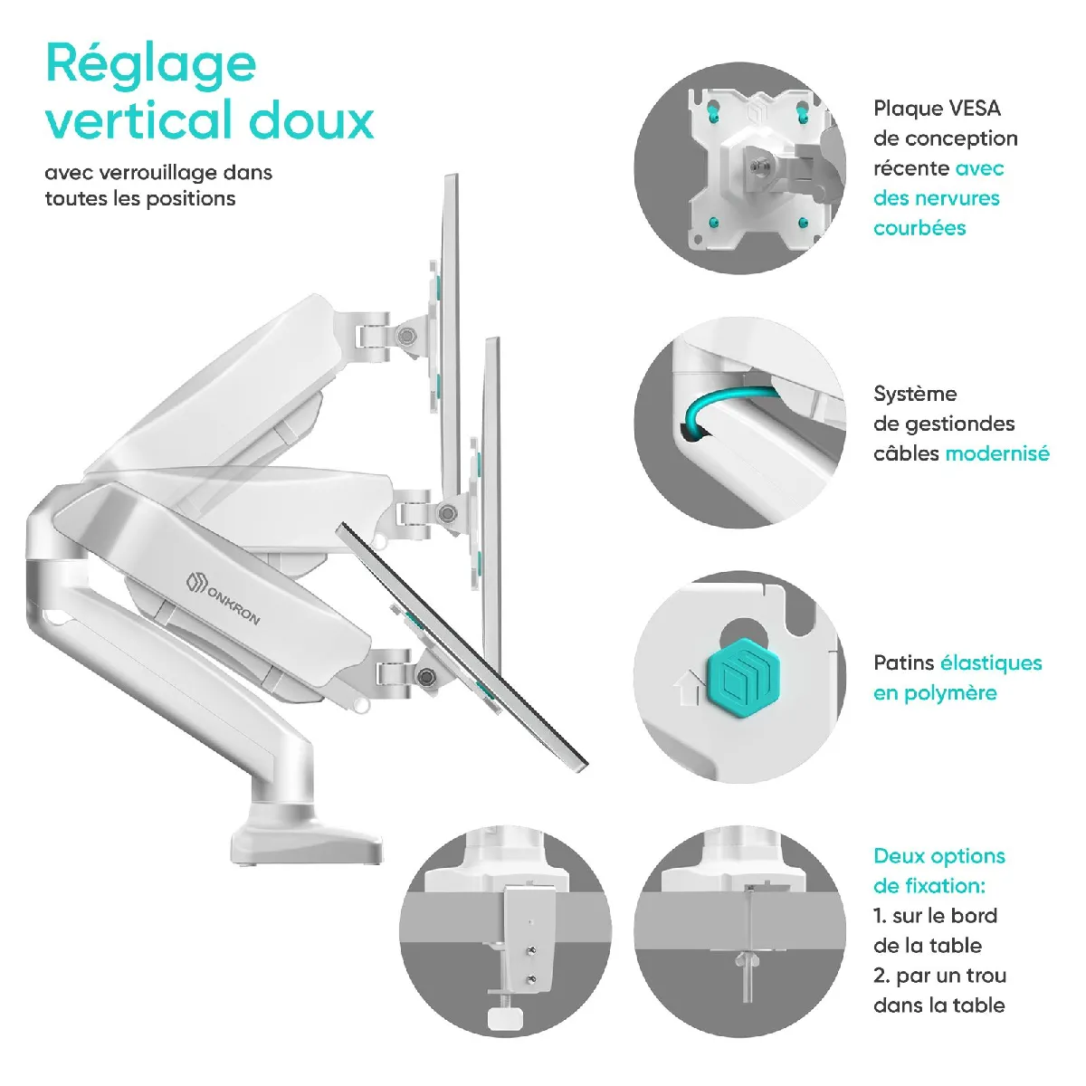 Onkron G160-W Support double écran